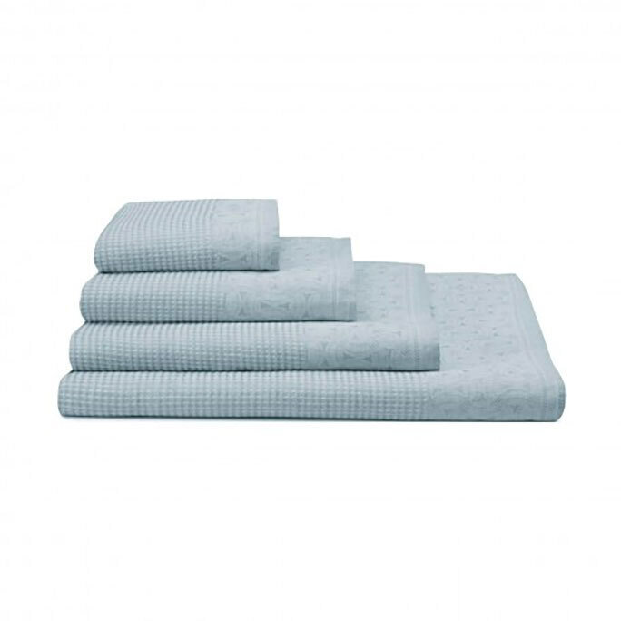 Le Jacquard Francais Hand Towel Lula Blue Ice 100% Linen 26896 Set of 4