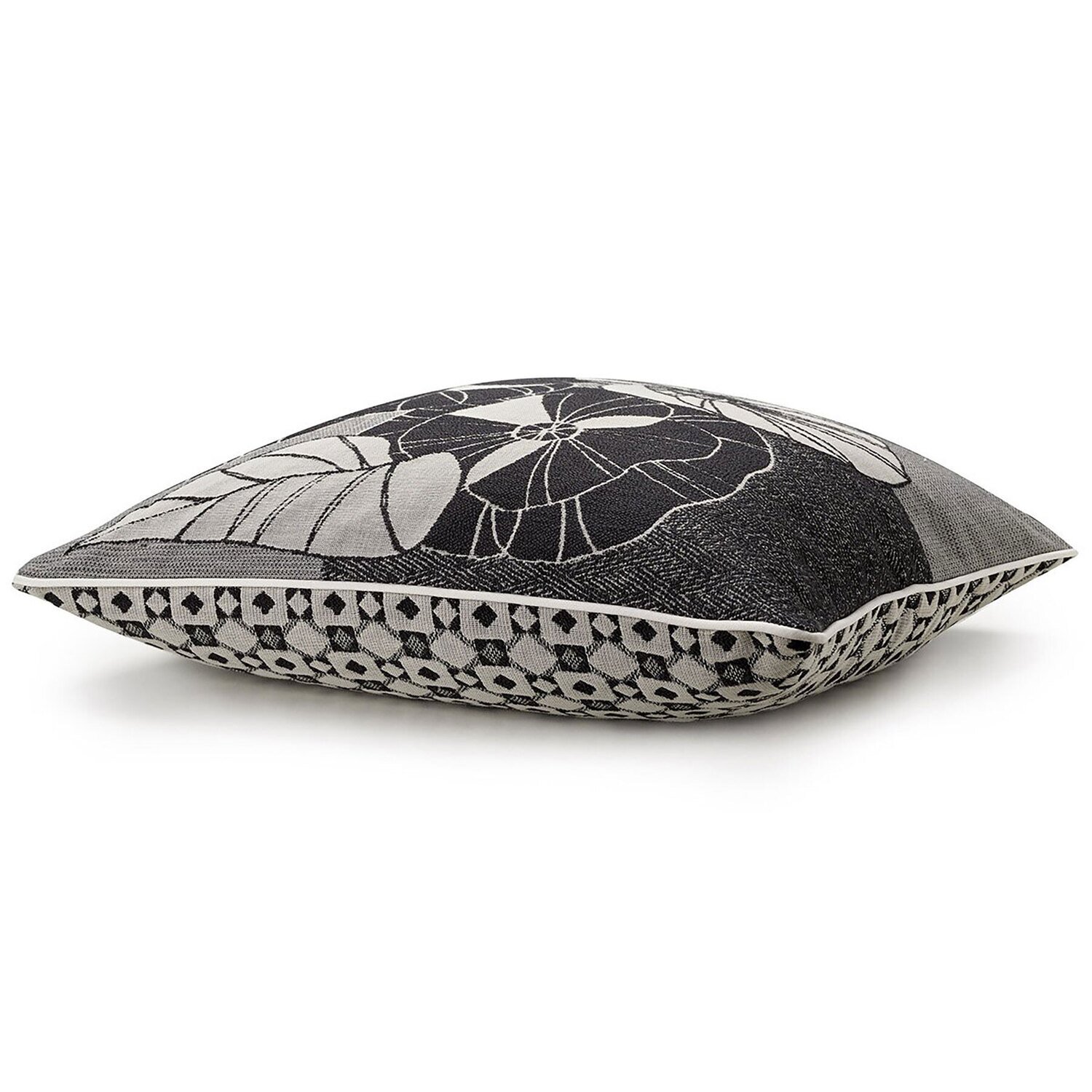 Le Jacquard Francais Cushion Cover Pochoir Black 100% Cotton 26653, MPN: 26653, 3660269266530