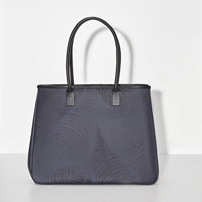 Le Jacquard Francais Bag Palm Blue 100% Coated Cotton 20% Pu Leather 27245