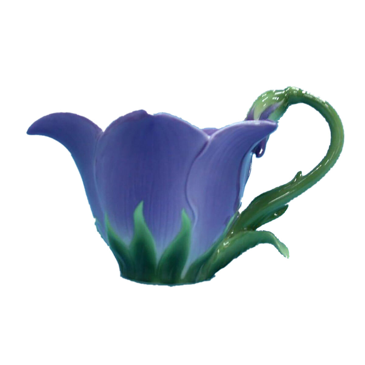 Franz Porcelain Periwinkle Flower Design Sculptured Creamer FZ00988