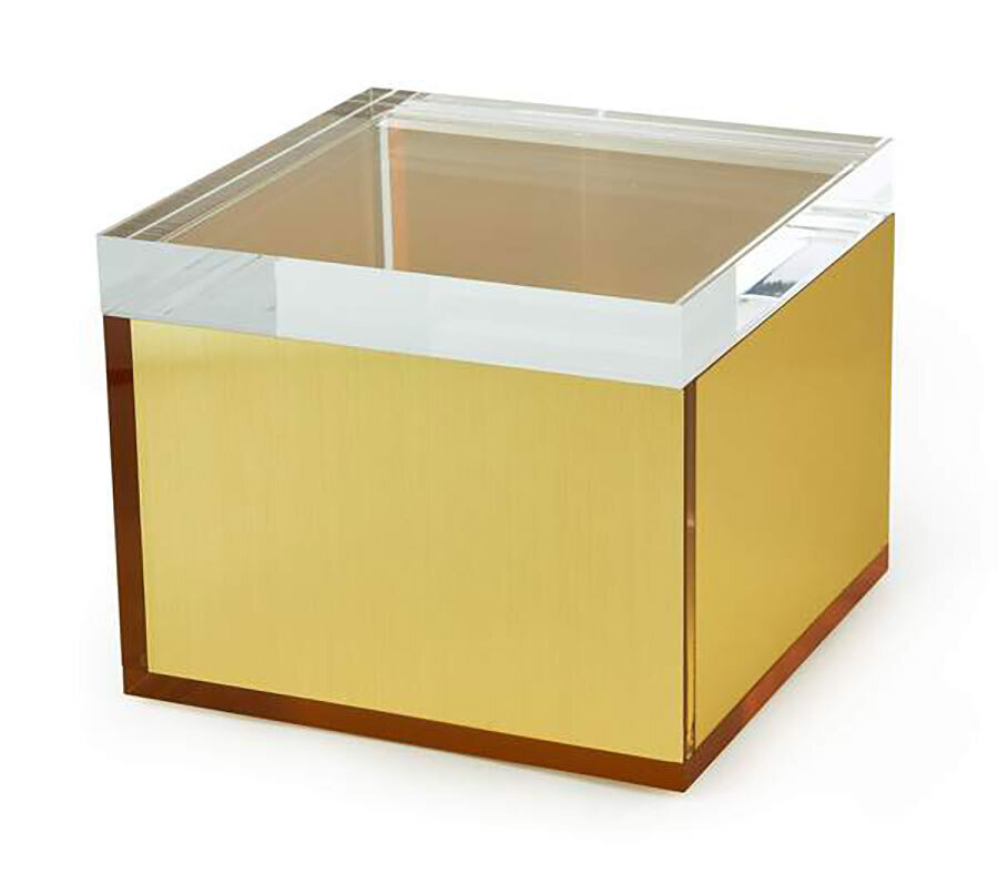 Tizo Acrylic Large Gold Square Box HA222GDBX
