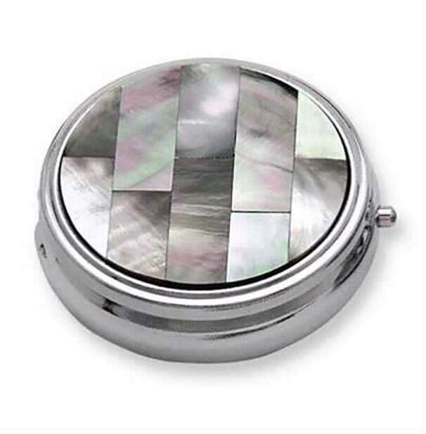 Tizo Pill Box Black Mother of Pearl MOP515BLK, MPN: MOP515BLK,