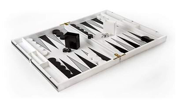 Tizo Acrylic Black and White Backgammon Set HA106BWBG