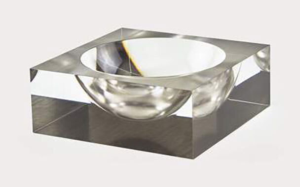 Tizo Acrylic Lucite Bowl Silver HA188SLBW