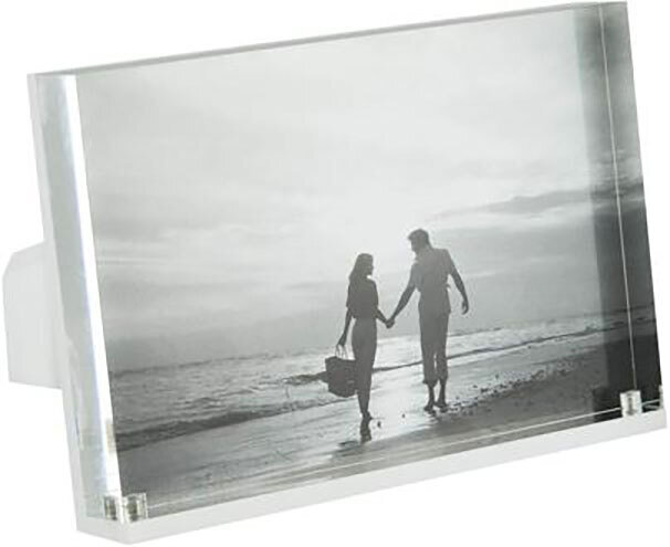 Tizo Acrylic Lucite Picture Photo Frame White Back 4 x 6 Inch HA158WH64, MPN: HA158WH64,