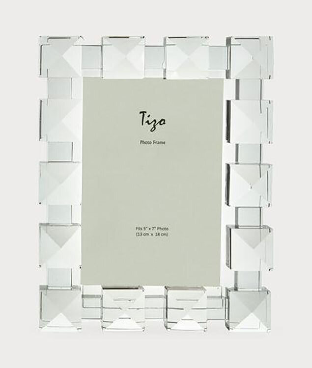 Tizo Diamond Crystal Glass Photo Picture Frame 4 x 6 Inch PH2500-46