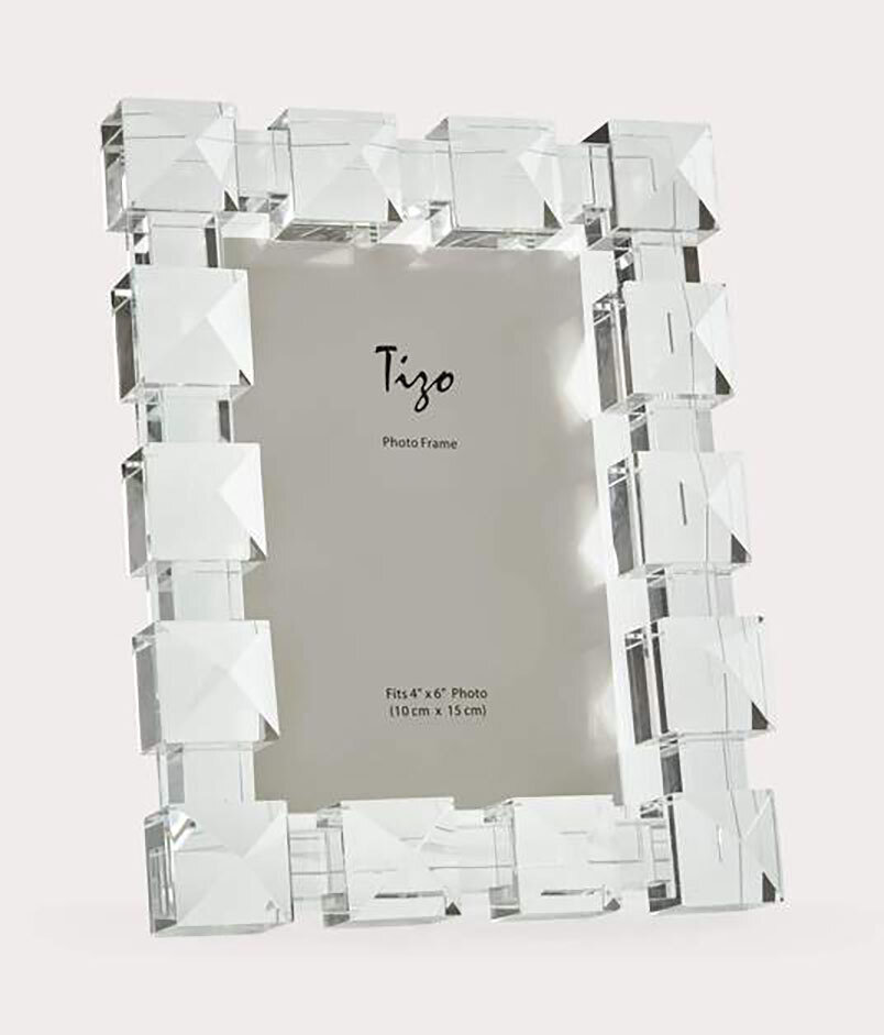 Tizo Diamond Crystal Glass Photo Picture Frame 5 x 7 Inch PH2500-57