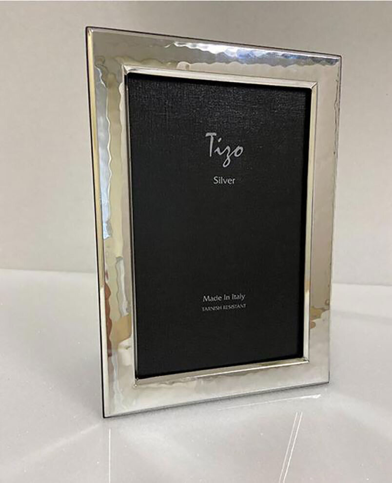 Tizo Silver-plated Heavy Hammered Photo Picture Frame 4 x 6 Inch 7202-46