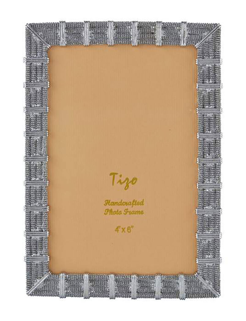 Tizo Bi-Meshy Jewel-tone Photo Picture Frame Silver 4 X 6 RS1715SL46