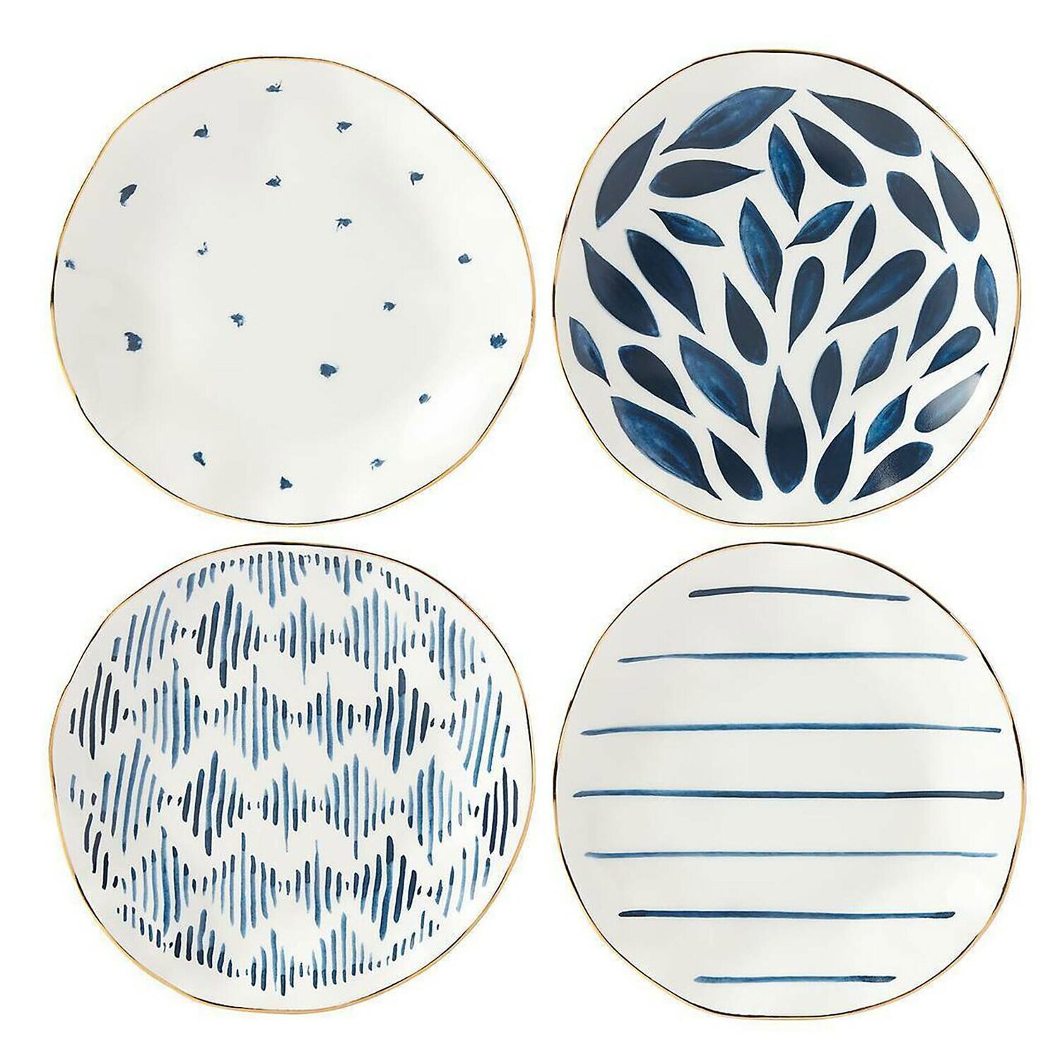 Lenox Blue Bay Tidbit Plates Set of 4 Assorted 890210, MPN: 890210,