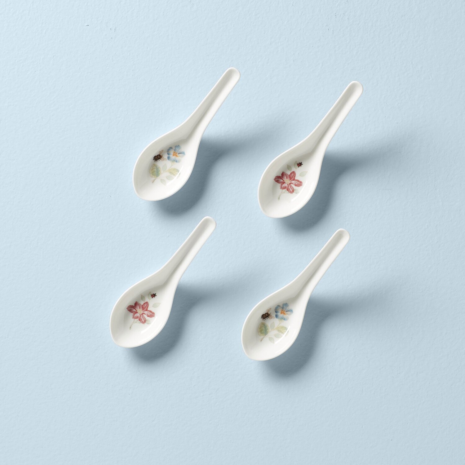 Lenox Butterfly Meadow Soup Spoons Set of 4 Assorted 892529