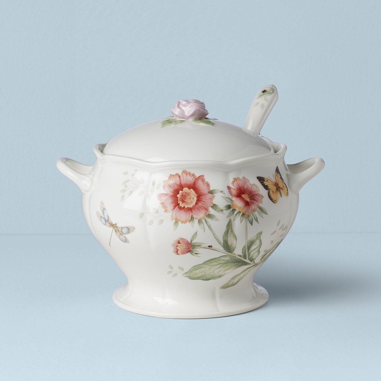 Lenox Butterfly Meadow Kitchen Covered Soup Tureen With Ladle 892532