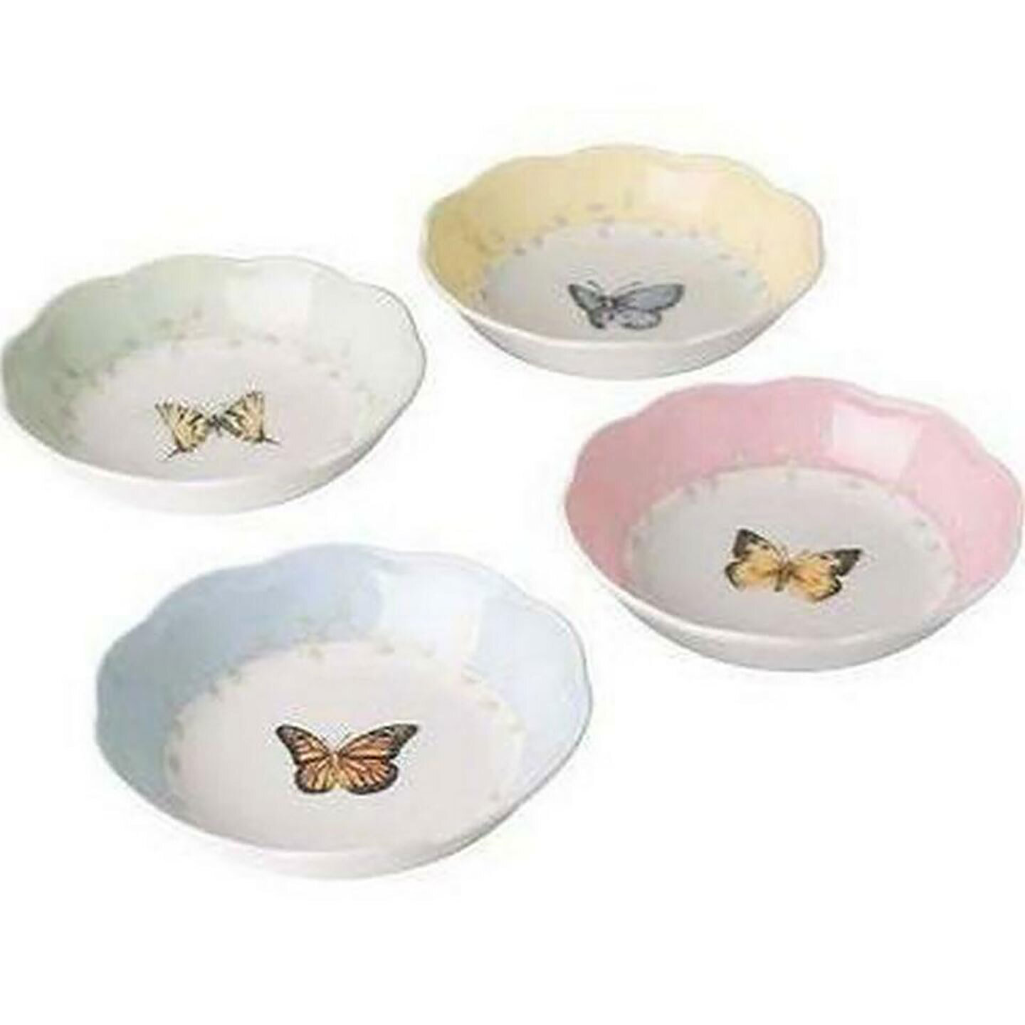 Lenox Butterfly Meadow Colors Fruit Dishes Set of 4 Assorted 806739