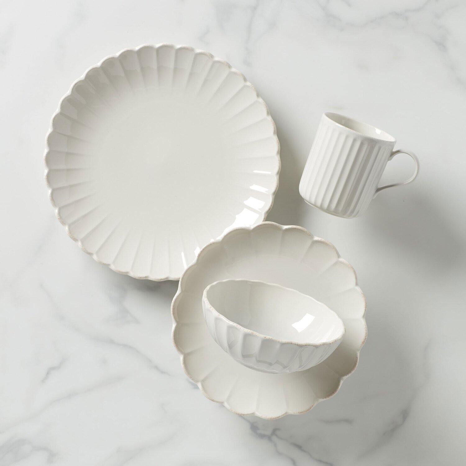Lenox French Perle Scallop 4-Piece Place Setting 893472