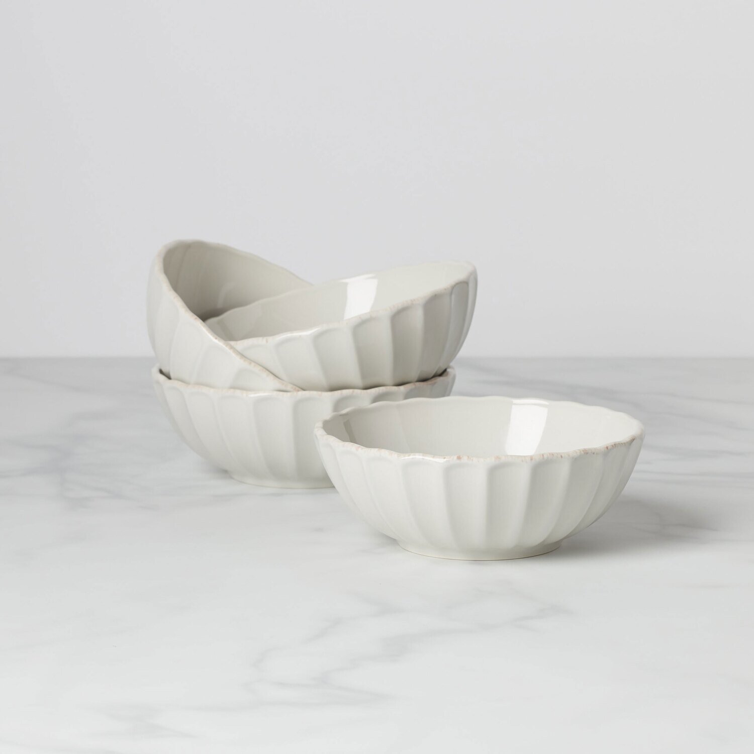 Lenox French Perle Scallop All Purpose Bowl Set of 4 893545, MPN: 893545,