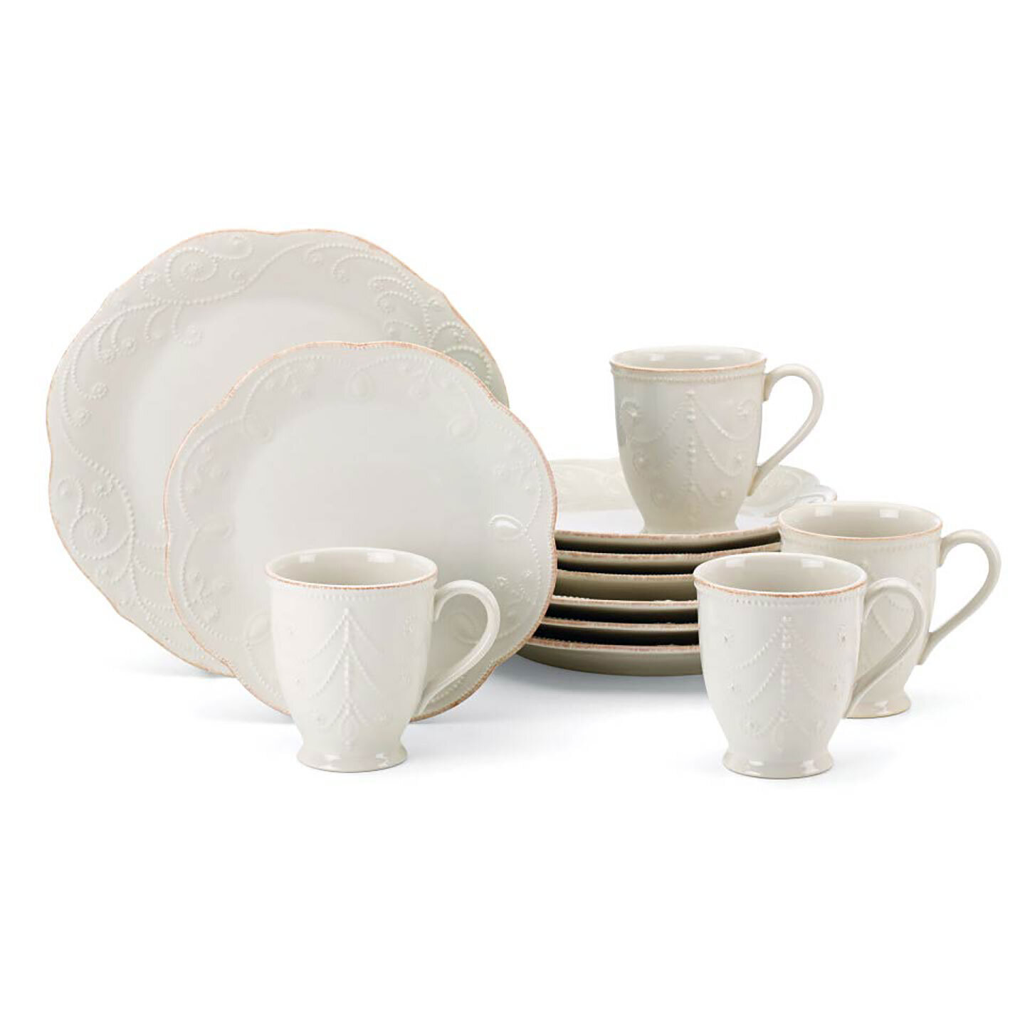 Lenox French Perle White 12-Piece Dinnerware Set 852578