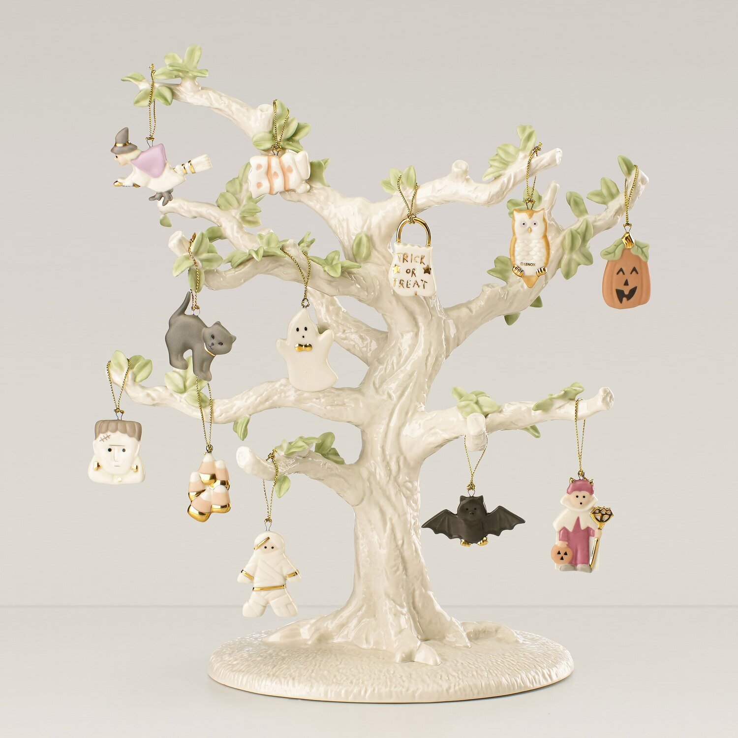 Lenox Ornament Sets Trick Or Treat12-Piece Ornament Set and Tree 828081