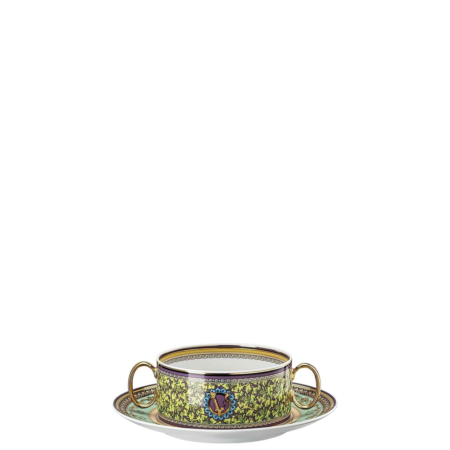 Versace Barocco Mosaic Cream Soup Cup &amp; Saucer 6 3/4 Inch, MPN: 19335-403728-10420, 790955172593