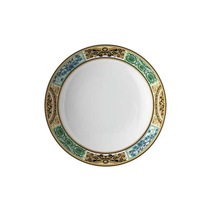 Versace Barocco Mosaic Rim Soup 8 1/2 Inch, MPN: 19335-403728-10322, 790955172685