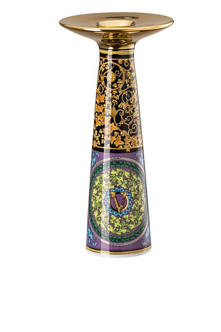 Versace Barocco Mosaic Vase Candleholder 8 Inch, MPN: 14480-403728-26561, 790955172845