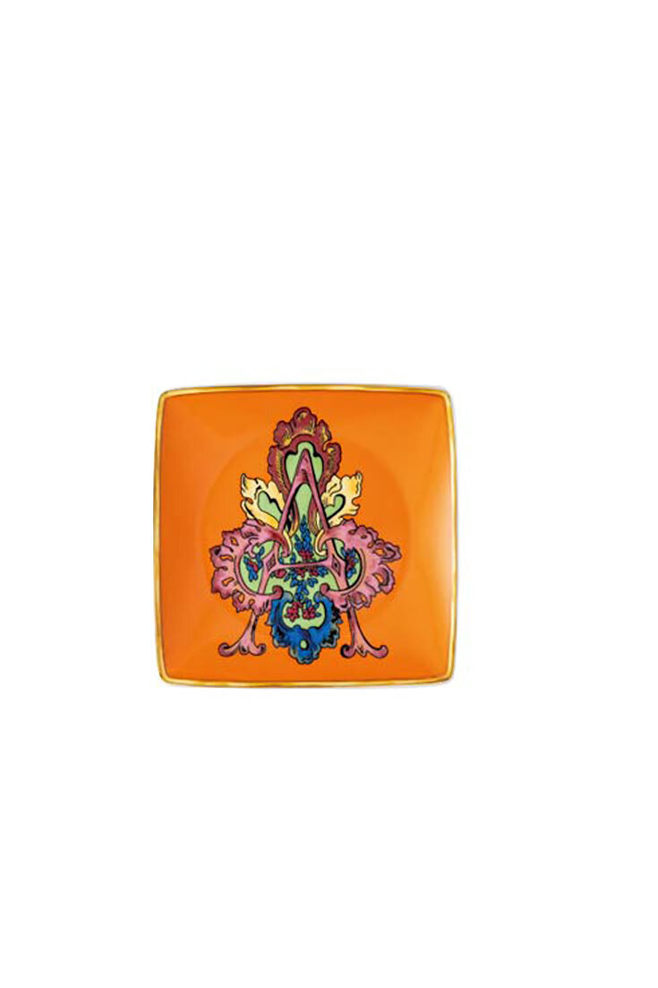 Versace Christmas Holiday Alphabet Canape Dish Alphabet Letter A 4 3/4 Inch Square, MPN: 11940-4036…