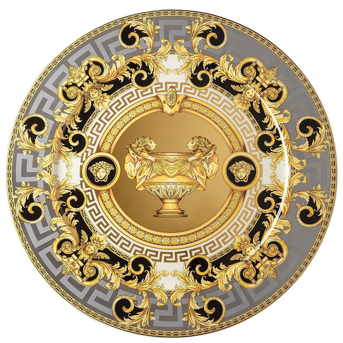 Versace I Love Baroque Noir Service Plate, Limited Edition 13 Inch