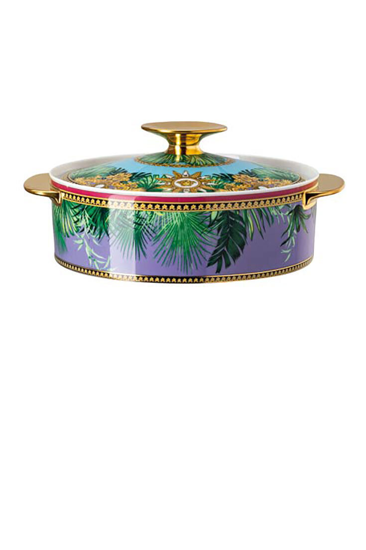 Versace Jungle Animalier Vegetable Bowl Covered 54 oz