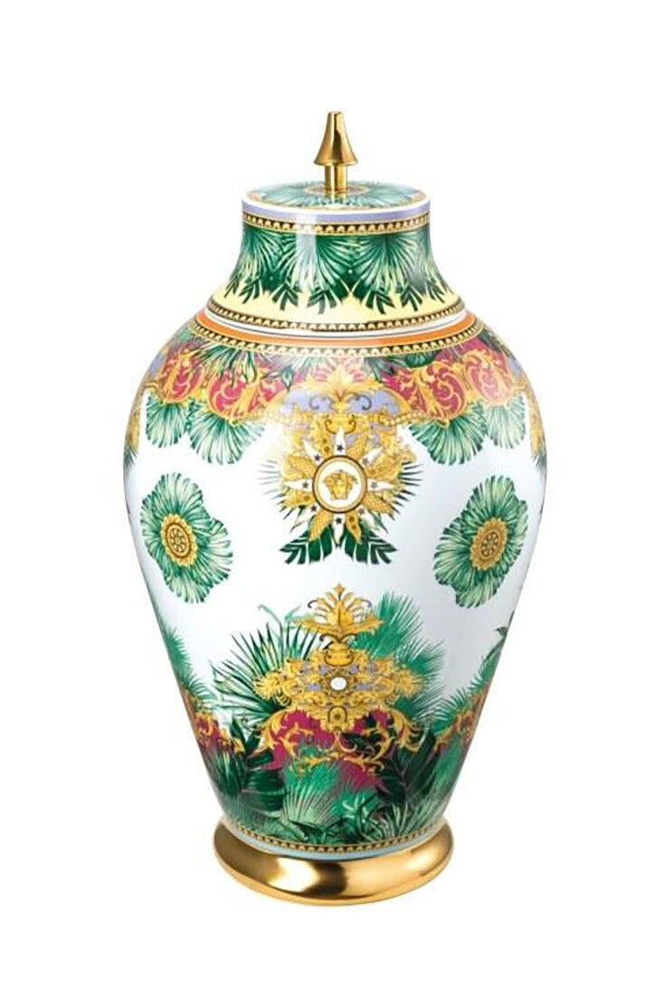 Versace Jungle Animalier Vase with Lid