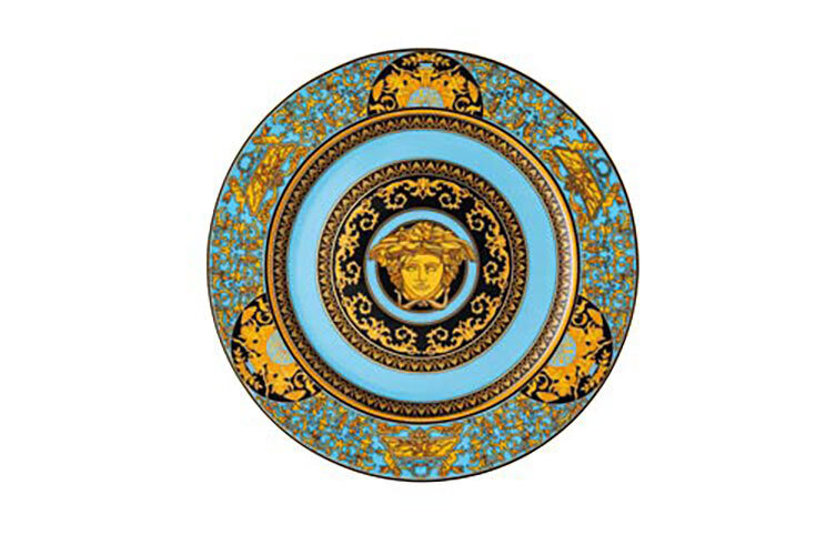 Versace Medusa Colors Celeste Service Plate 11 3/4 Inch