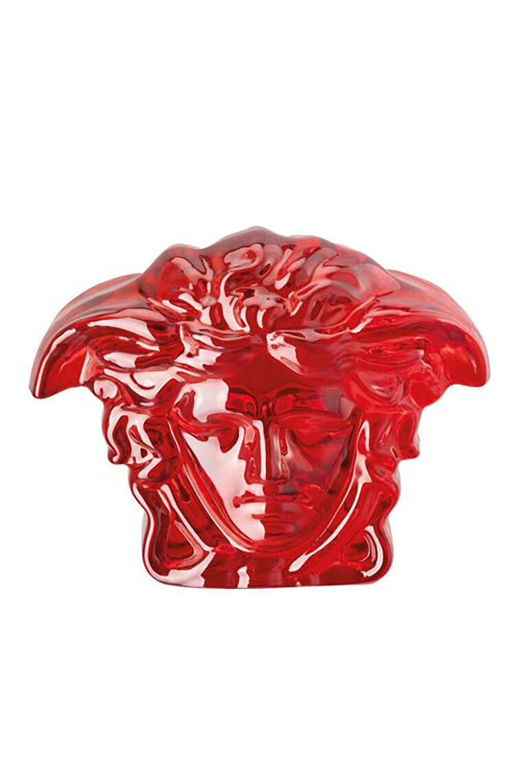 Versace Medusa Lumiere Red Paperweight 5 x 3 Inch H- 4 Inch