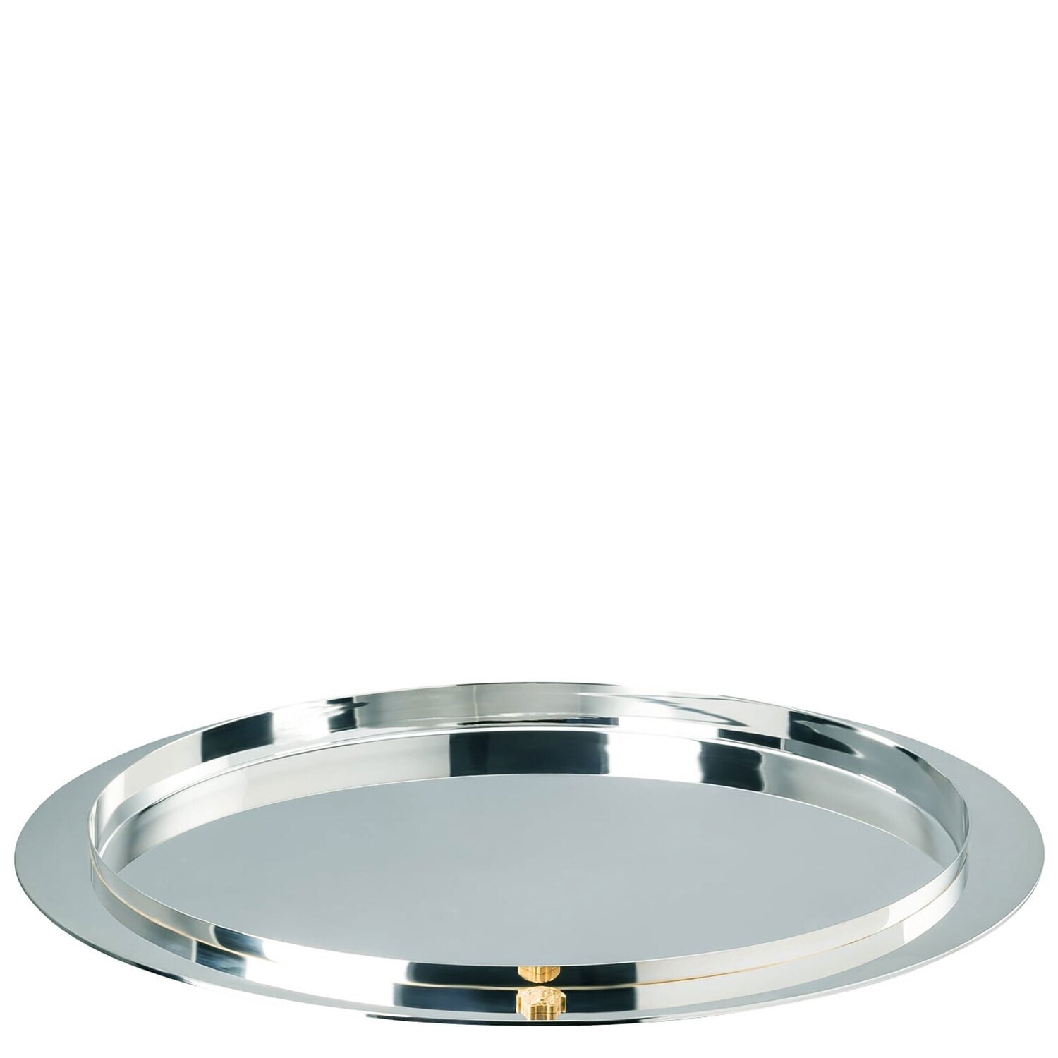 Versace Versace Bar Tray Round Stainless Steel 15 in