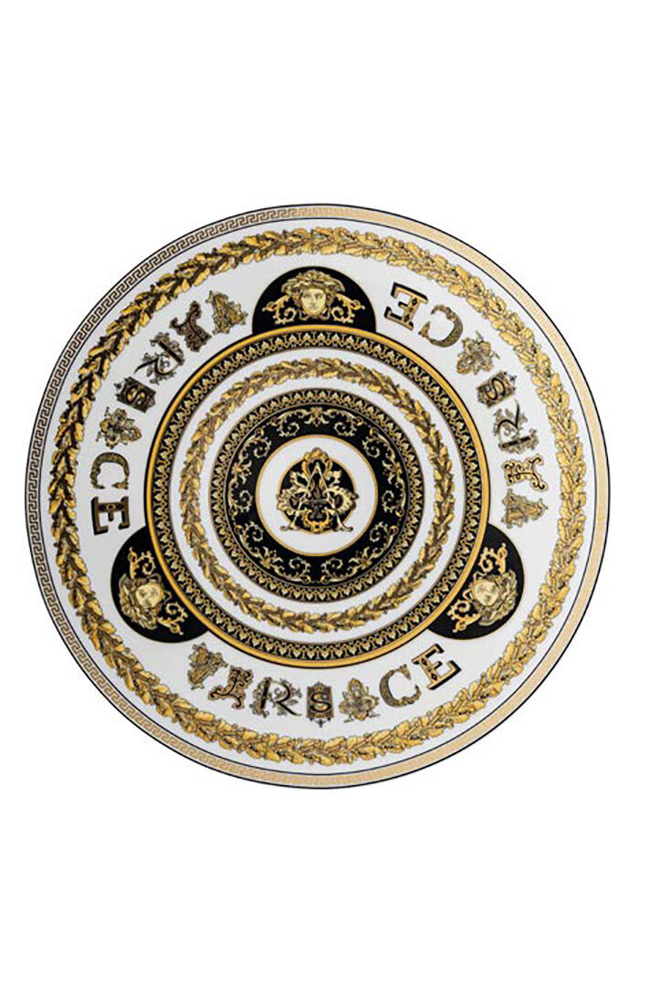 Versace Virtus Alphabet A Service Plate 13 Inch, MPN: 19335-403731-10263, 790955173354