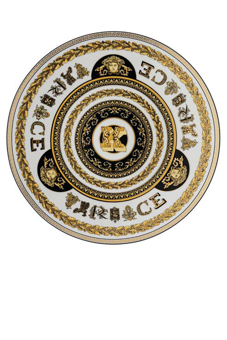 Versace Virtus Alphabet K Service Plate 13 Inch