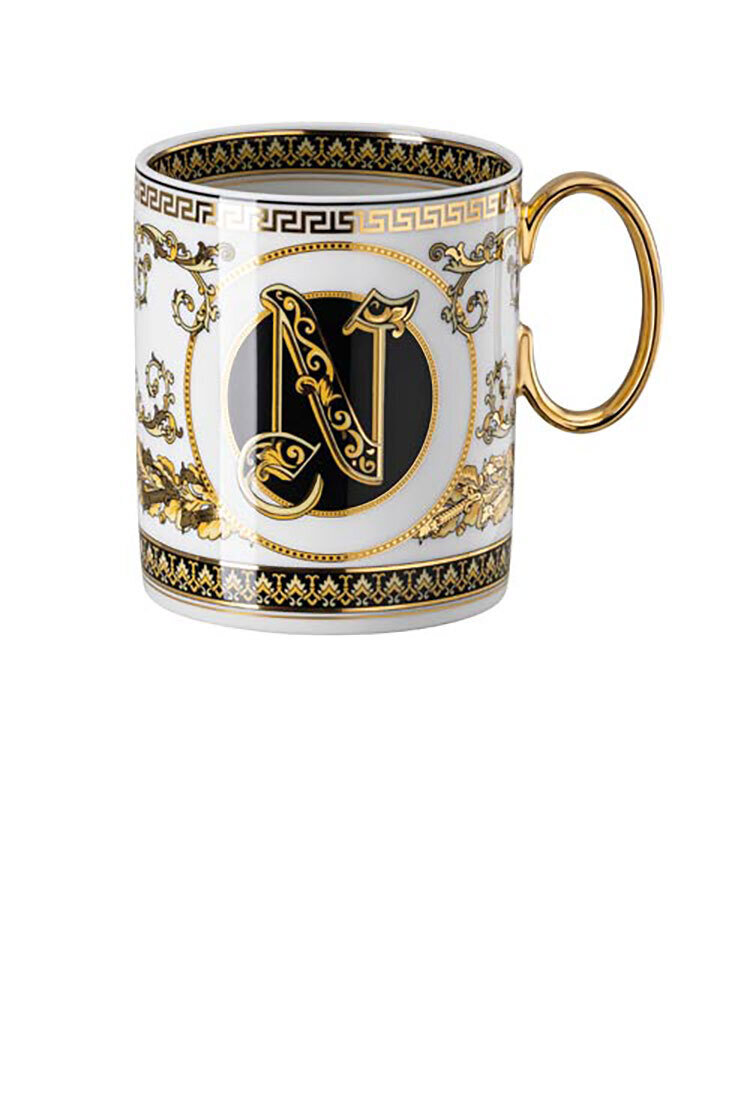 Versace Virtus Alphabet N Mug With Handle, MPN: 19335-403744-15505, 790955173736