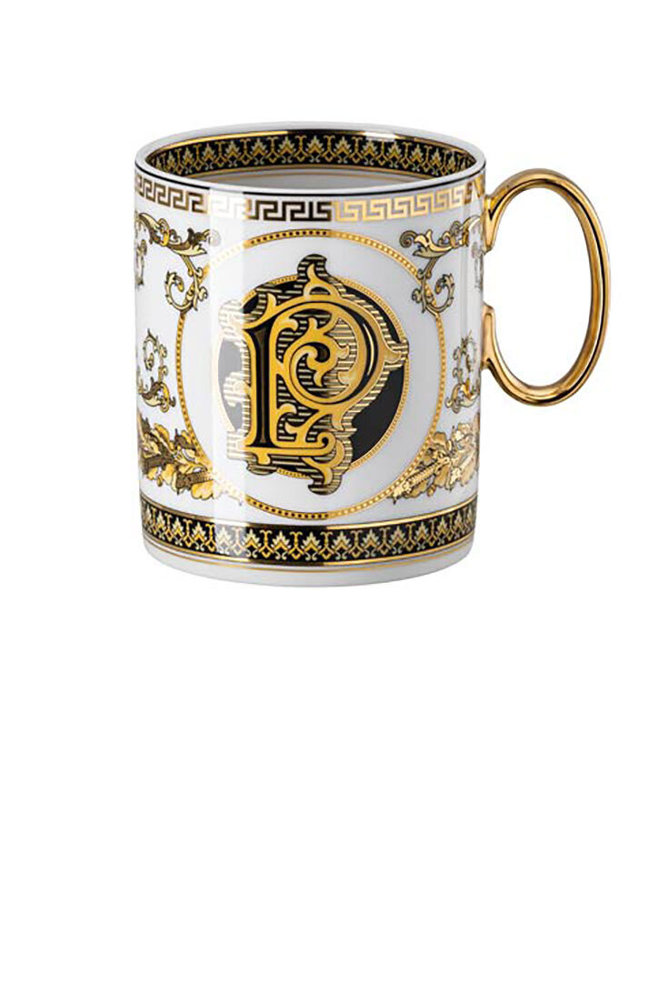 Versace Virtus Alphabet P Mug With Handle, MPN: 19335-403746-15505, 790955173798