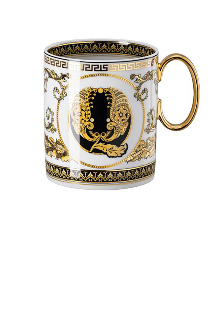 Versace Virtus Alphabet Q Mug With Handle, MPN: 19335-403747-15505, 790955173828