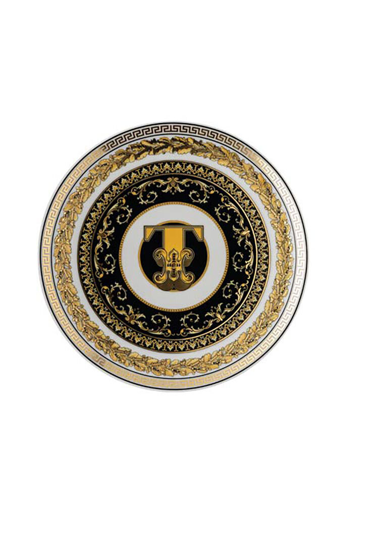 Versace Virtus Alphabet T Bread &amp; Butter Plate 6 2/3 Inch, MPN: 19335-403750-10217, 790955173903