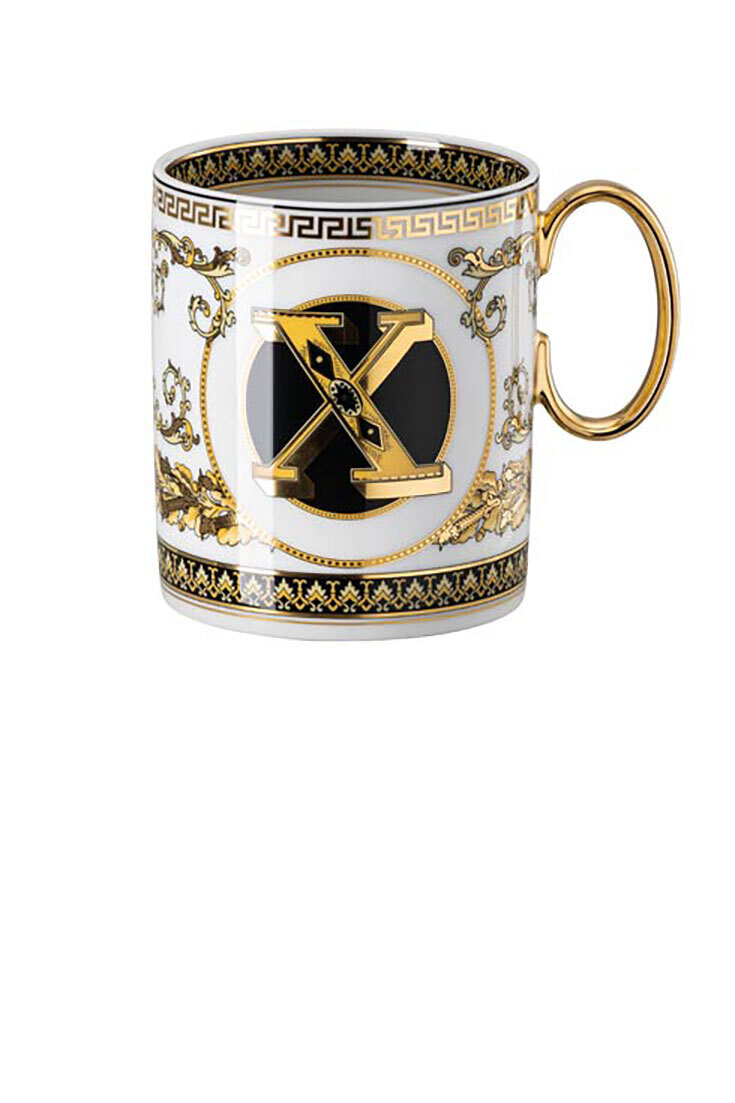 Versace Virtus Alphabet X Mug With Handle, MPN: 19335-403754-15505, 790955174030