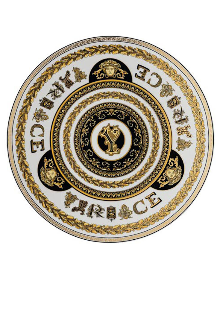 Versace Virtus Alphabet Y Service Plate 13 Inch, MPN: 19335-403755-10263, 790955174078