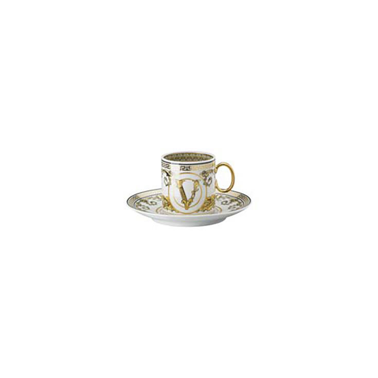 Versace Virtus Gala White AD Cup &amp; Saucer 4 1/4 Inch, MPN: 19335-403730-14715, 790955174177