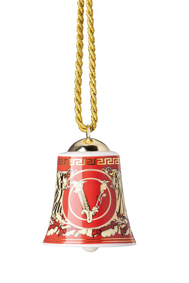 Versace Virtus Holiday Bell Ornament 2 3/4 Inch
