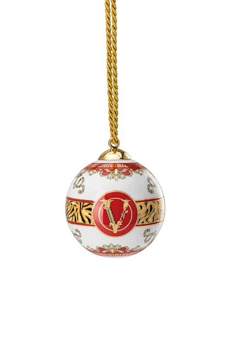 Versace Virtus Holiday Globe Ornament 3 Inch
