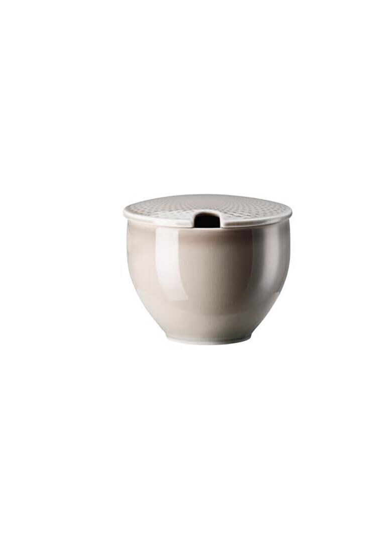Rosenthal Junto Pearl Grey Covered Sugar Bowl Set with indent 9 1/2 oz, MPN: 10540-405201-14386, 79…