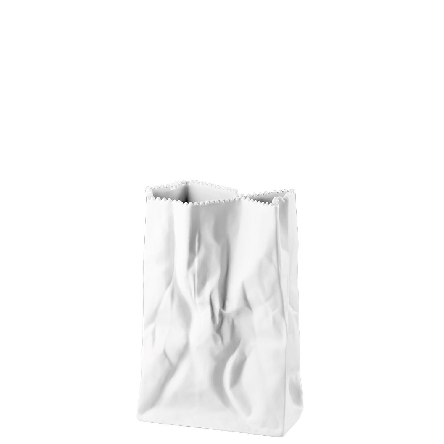 Rosenthal Bag Vase Vase White Matte 7 Inch, MPN: 14146-100102-29428, 790955004054