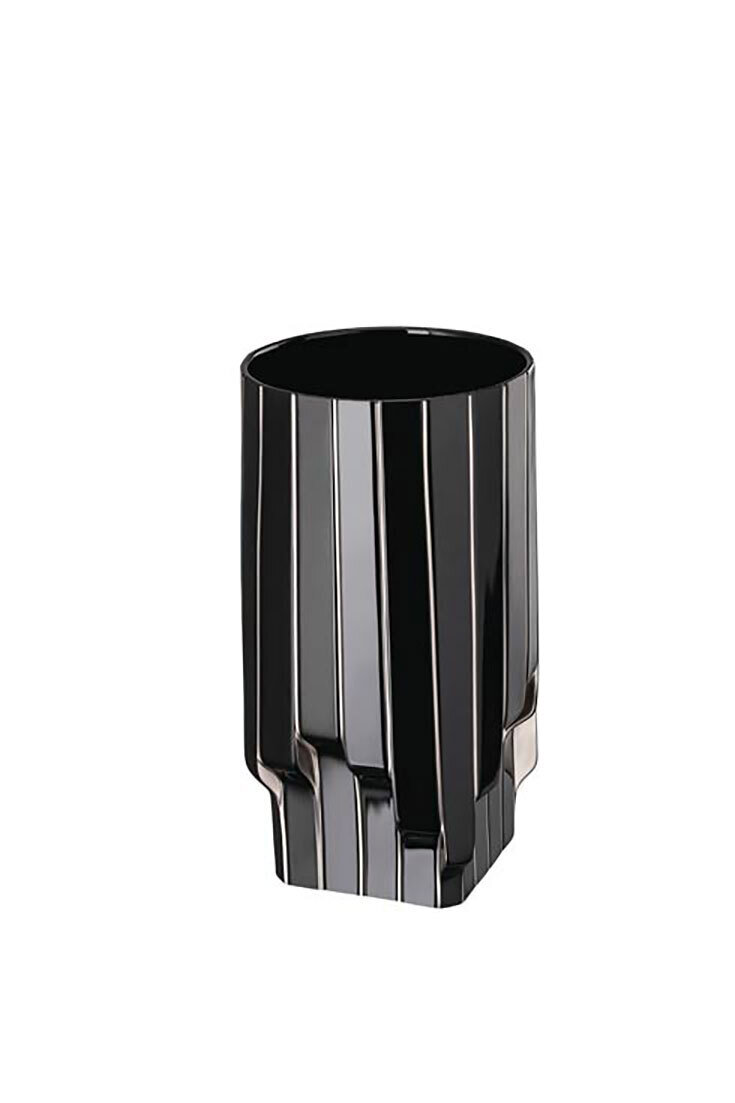 Rosenthal Strip Black/Platinum Zaha Hadid Vase 11 3/4 Inch, MPN: 14489-426342-26030, 790955181427
