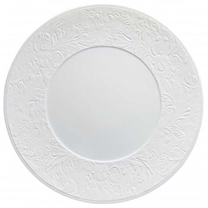 Raynaud Italian Renaissance Flat Plate With Engraved Rim White 0000-46-113027