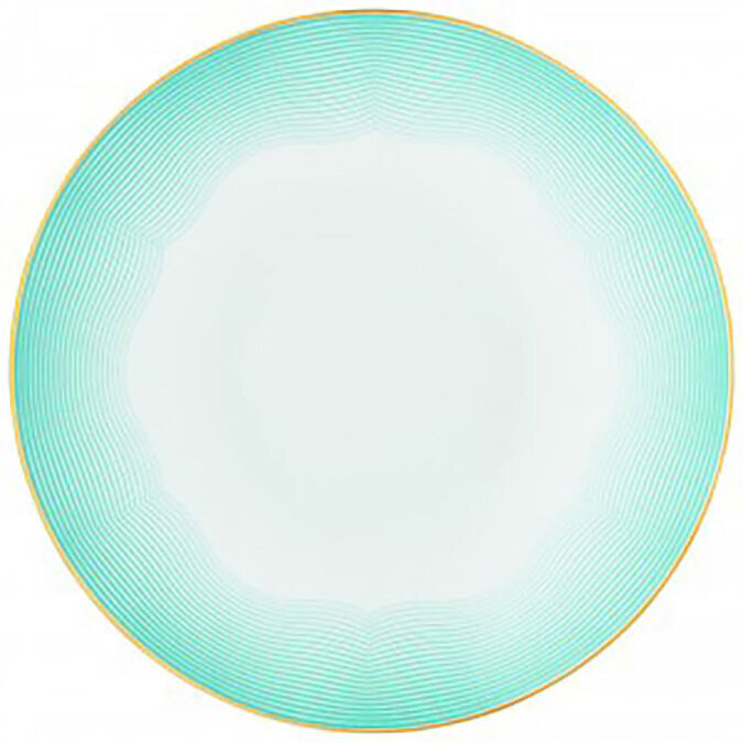 Raynaud Aura American Dinner Plate #1 Coupe Concentric Circles 0703-15-113027