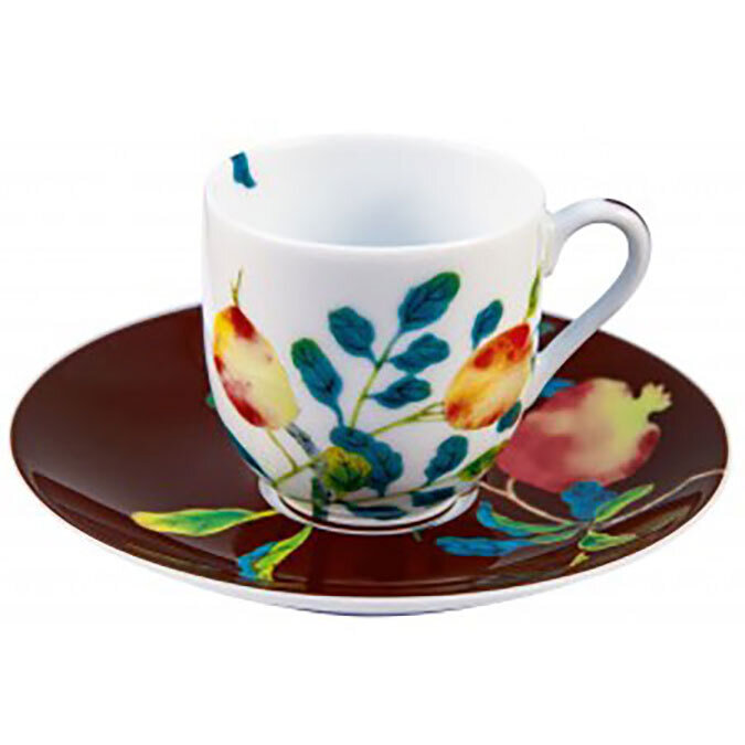 Raynaud Harmonia Coffee Cup And Saucer Brown Background 0781-20-852013, MPN: 0781-20-852013, 366000…