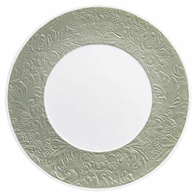 Raynaud Italian Renaissance Flat Plate With Engraved Rim Celadon 0812-46-113027