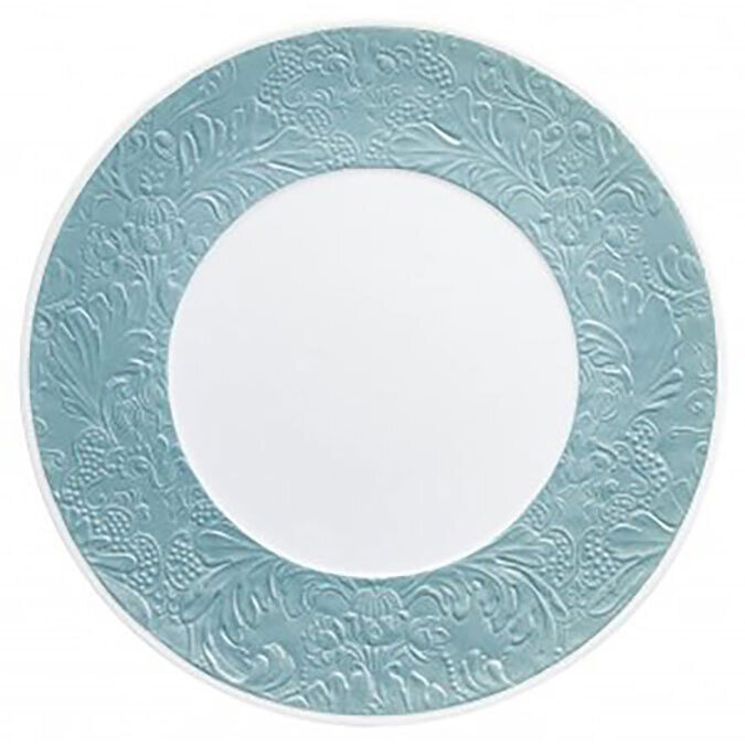 Raynaud Italian Renaissance Flat Plate With Engraved Rim Sky Blue 0813-46-113027, MPN: 0813-46-1130…